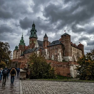 Stredoveký poľský hrad Wawel v Krakove